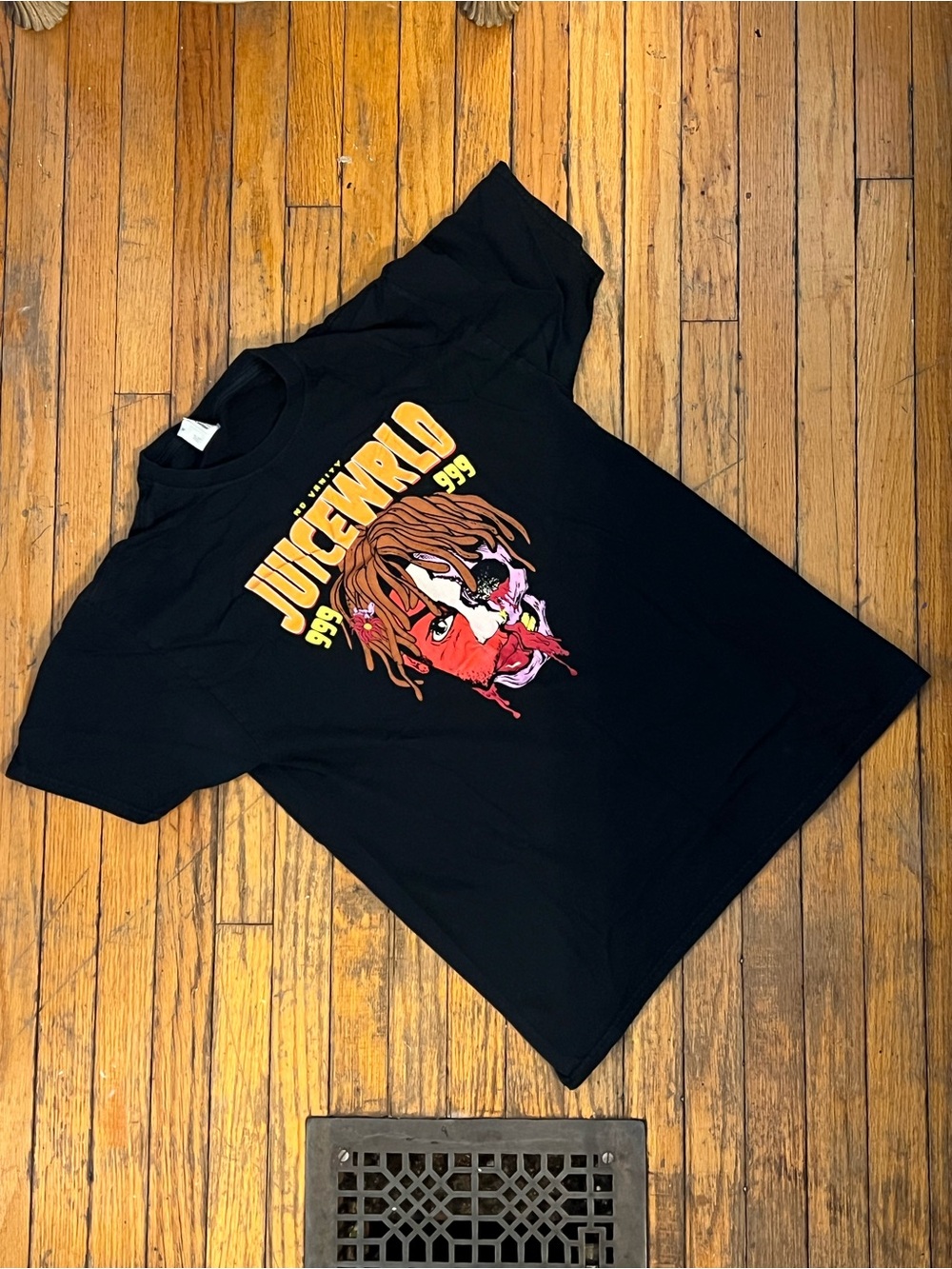 Juice Wrld No Vanity Abstract 999 2018 Merch Black T-Shirt M